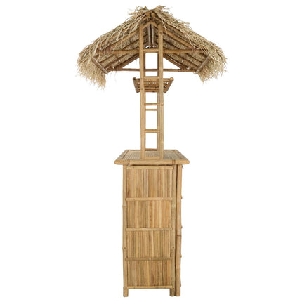 Outdoor Bar Table Natural 45.28 x 37.40 x 84.65 in Bamboo
