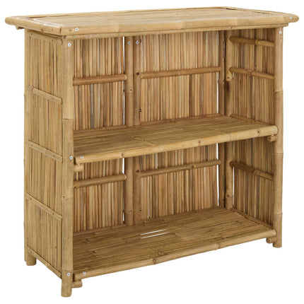 Outdoor Bar Table Natural 45.28 x 21.65 x 41.34 in Bamboo