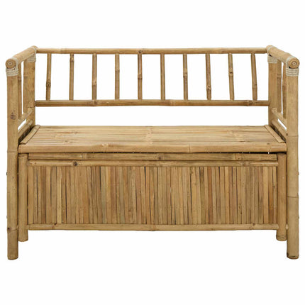 Garden Storage Bench 110 x 47 x 80 cm Bamboo Natural