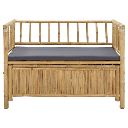 Garden Storage Bench 110 x 47 x 80 cm Bamboo Natural