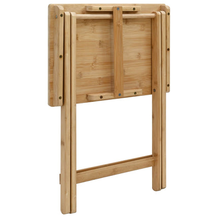Kitchen Table Folding Natural 15.75 x 11.81 x 21.06 in Bamboo