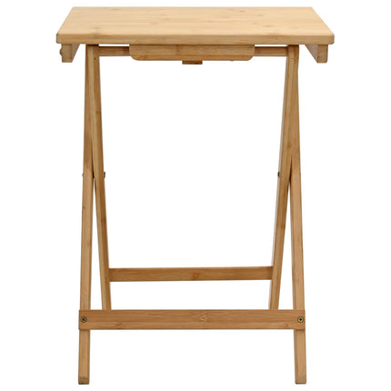 Kitchen Table Folding Natural 15.75 x 11.81 x 21.06 in Bamboo