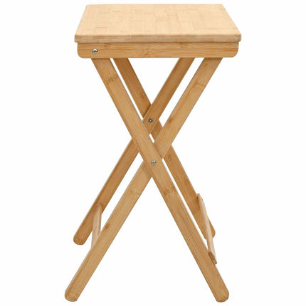 Kitchen Table Folding Natural 15.75 x 11.81 x 21.06 in Bamboo