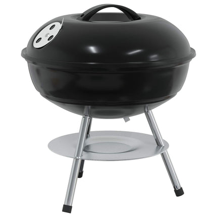 Charcoal Grill Black 14.37 x 14.37 x 15.75 in