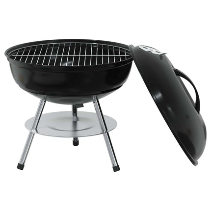 Charcoal Grill Black 14.37 x 14.37 x 15.75 in