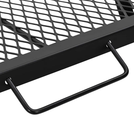Foldable Camping Grill Folding Black 22.83 x 12.20 x 0.79 in