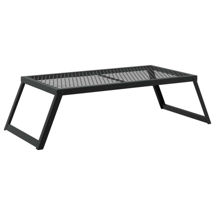 Foldable Camping Grill Folding Black 22.83 x 12.20 x 0.79 in