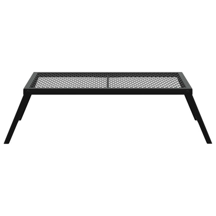 Foldable Camping Grill Folding Black 22.83 x 12.20 x 0.79 in