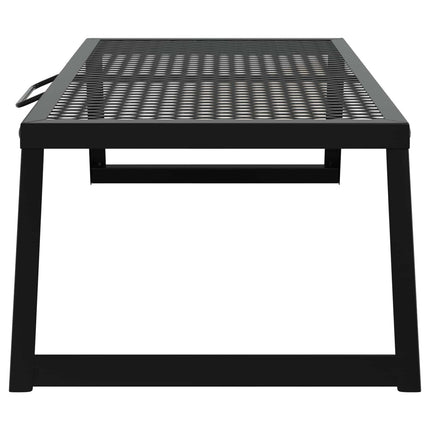 Foldable Camping Grill Folding Black 22.83 x 12.20 x 0.79 in