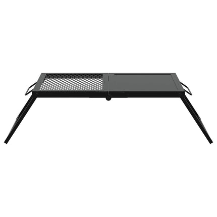 Foldable Camping Grill Folding Black 12.40 x 10.43 x 1.57 in