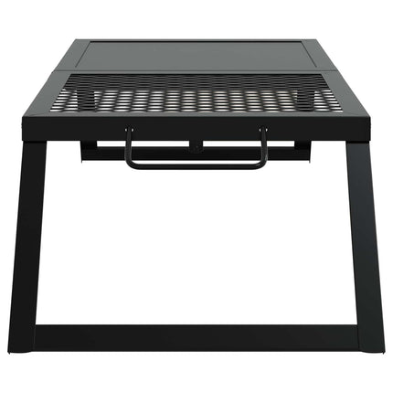 Foldable Camping Grill Folding Black 12.40 x 10.43 x 1.57 in
