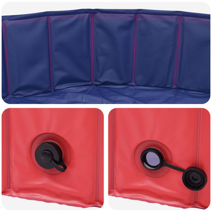 Children Swimming Pool Folding Red Ø 31.50 x 7.87 in