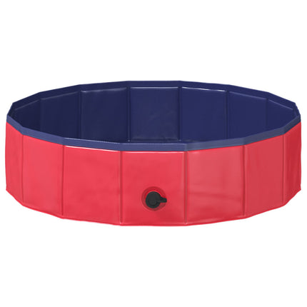 Children Swimming Pool Folding Red Ø 31.50 x 7.87 in