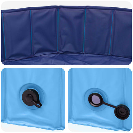 Children Swimming Pool Folding Blue Ø 47.24 x 11.81 in
