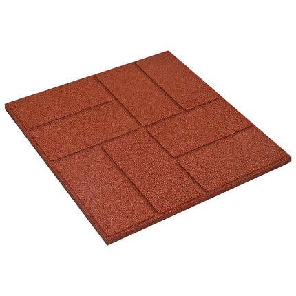 Stepping Stone 6 pcs Red 15.94 x 15.94 x 0.79 in Rubber