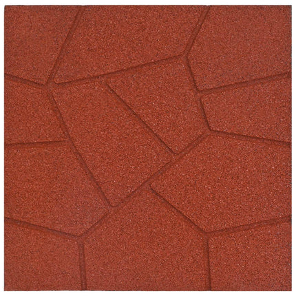Stepping Stone 6 pcs Red 15.94 x 15.94 x 0.79 in Rubber