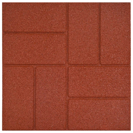 Stepping Stone 6 pcs Red 15.94 x 15.94 x 0.79 in Rubber
