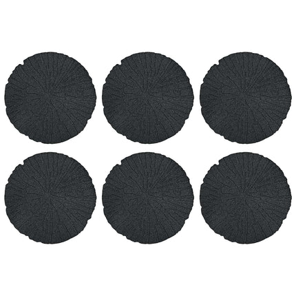 Stepping Stone 6 pcs Black Ø 17.72 x 0.71 in Rubber