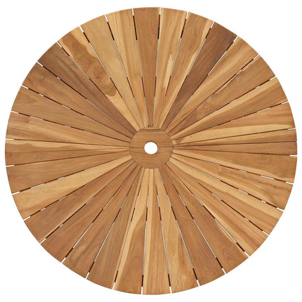 Folding Garden Table Natural Ø 43.31 x 29.53 in Solid Teak Wood