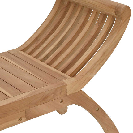 Garden Bench 2 -Seater 49.61 in Solid Teak Wood Natural