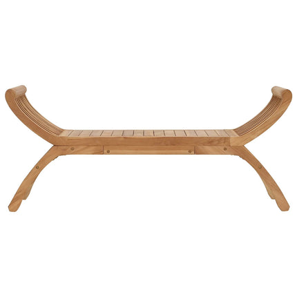 Garden Bench 2 -Seater 49.61 in Solid Teak Wood Natural
