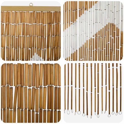 Insect Door Curtain Multicolor 78.74 x 35.43 in Bamboo