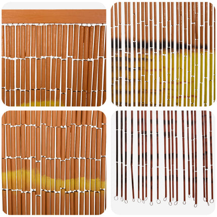 Insect Door Curtain Multicolor 78.74 x 35.43 in Bamboo