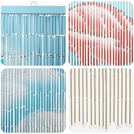 Insect Door Curtain Multicolor 78.74 x 35.43 in Bamboo