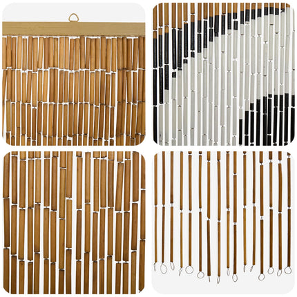 Insect Door Curtain Multicolor 78.74 x 35.43 in Bamboo