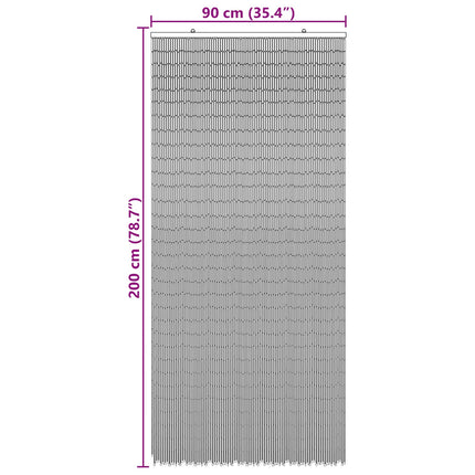 Insect Door Curtain Multicolor 78.74 x 35.43 in Bamboo