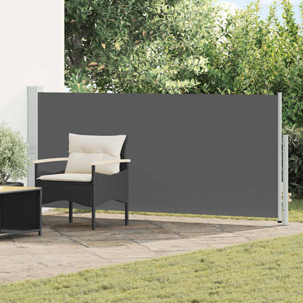 Retractable Side Awning Anthracite 196.85 x 62.99 in Polyester