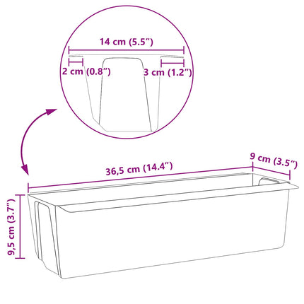 Flower Boxes for Euro Pallets 24 pcs Grey