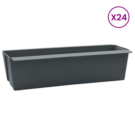 Flower Boxes for Euro Pallets 24 pcs Grey
