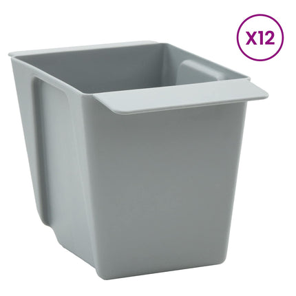 Flower Boxes for Euro Pallets 12 pcs Light Grey