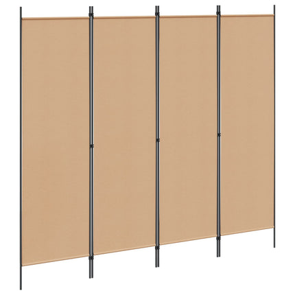 4-Panel Room Divider Beige 78.74 x 70.87 in Fabric
