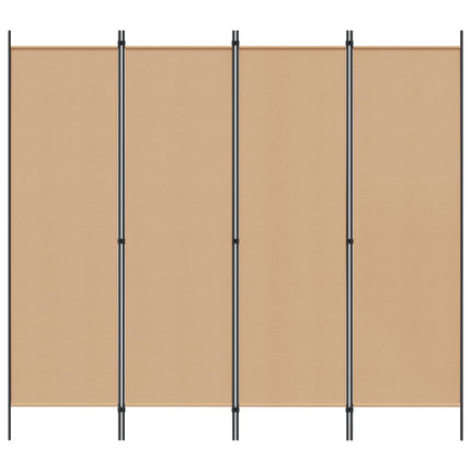 4-Panel Room Divider Beige 78.74 x 70.87 in Fabric