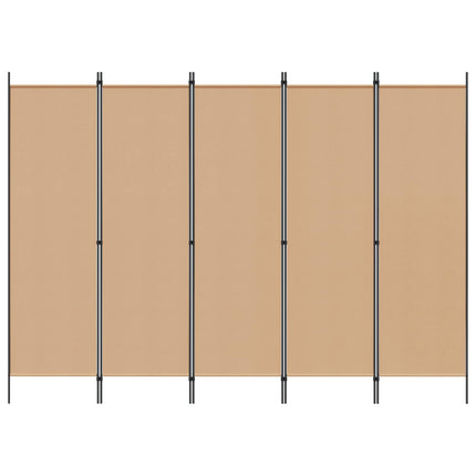 5-Panel Room Divider Beige 98.43 x 70.87 in Fabric