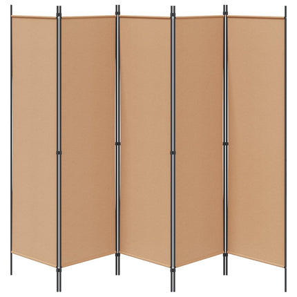 5-Panel Room Divider Beige 98.43 x 70.87 in Fabric