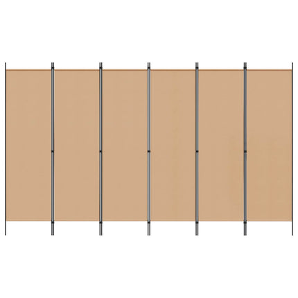 6-Panel Room Divider Beige 118.11 x 70.87 in Fabric