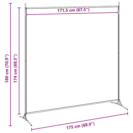 Single Panel Room Divider Beige 68.90 x 70.87 in Fabric