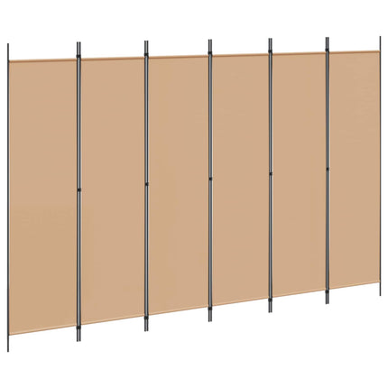 6-Panel Room Divider Beige 118.11 x 78.74 in Fabric