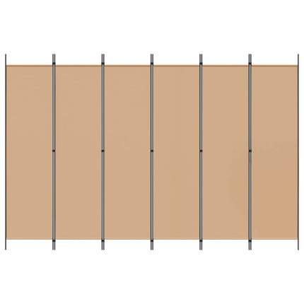 6-Panel Room Divider Beige 118.11 x 78.74 in Fabric