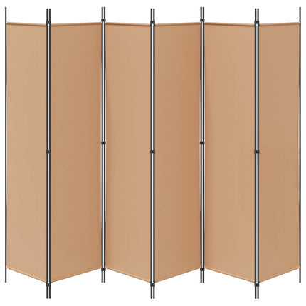 6-Panel Room Divider Beige 118.11 x 78.74 in Fabric