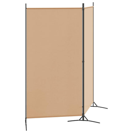 2-Panel Room Divider Beige 68.90 x 70.87 in Fabric