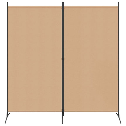 2-Panel Room Divider Beige 68.90 x 70.87 in Fabric