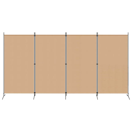4-Panel Room Divider Beige 136.22 x 70.87 in Fabric
