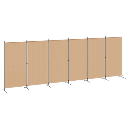 6-Panel Room Divider Beige 204.72 x 70.87 in Fabric