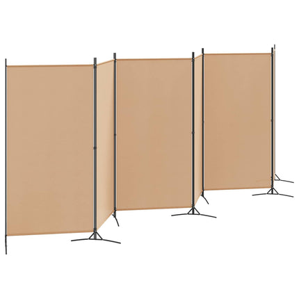6-Panel Room Divider Beige 204.72 x 70.87 in Fabric