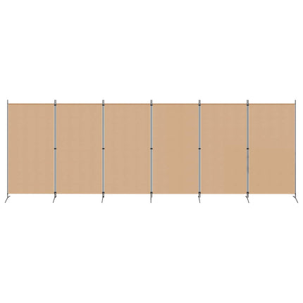 6-Panel Room Divider Beige 204.72 x 70.87 in Fabric