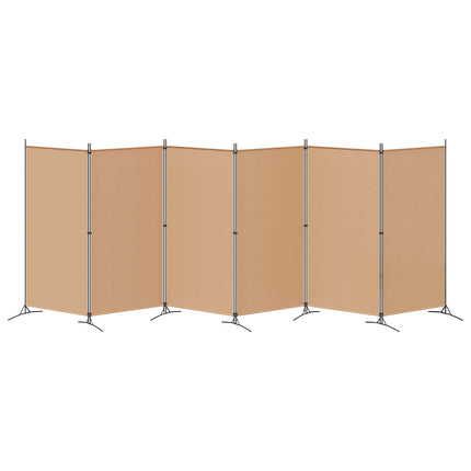 6-Panel Room Divider Beige 204.72 x 70.87 in Fabric